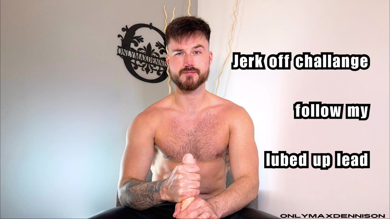 Jerk of challenge follow my lubed up lead