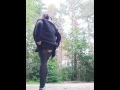 AnaLola June's day at the forest in pink skirty