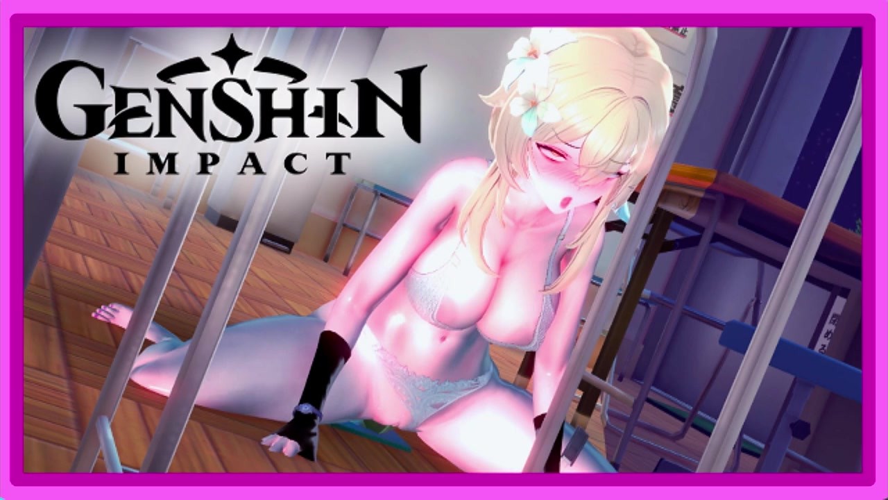 Lumine - Genshin Impact masturbates with sex toys