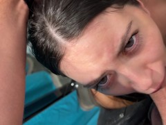 Risky sex - Hard FaceFuck 24yo Beauty in Mass Market Fitting Room - Eye Rolling Oral Creampie