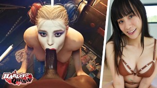 Harley Quinn Sucks and Fucks… and I watched! with Elixir Elf