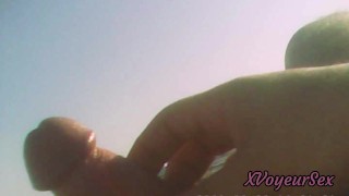 I Pull Out Of The PUBLIC BEACH DICK FLASH And JERK OFF My COCK In Front Of A Woman
