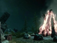 Female Reading Walden Pond: Pt 1 I campfire sounds, relaxing music