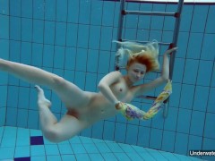 She’s incredibly flexible in the pool 4/16