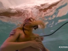 Hot chicks with a guy in the pool 11/16