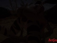 Furry girl fucks lucky guy with her huge tits in Wild Life sex