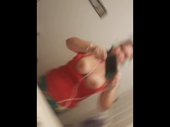 After peeing peep show