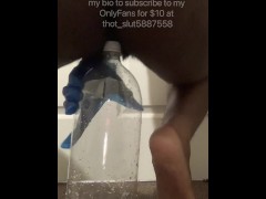 Fucking/pissing on huge bottle