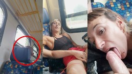 我的朋友自慰我，我吮吸他的鸡巴，和人们一起在火车上旅行
