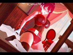 Houshou Marine wakes up wanting to do it hard