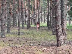 Big ass and tits MILF undress near forest road to public camping + backstage bonus