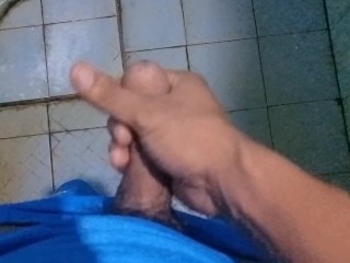 在厕所里摇晃我的鸡巴