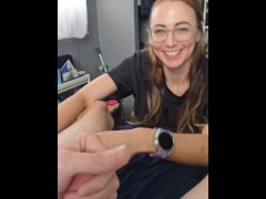 Eager to suck after days without cock