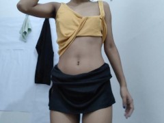 Cute baby doll, a teen girl hiding from family and masturbating , wet pussy and self pleasure