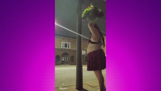 Sissy whores herself out on the street
