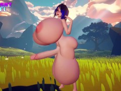 Growing, Pulsing and Churning 😍 (Hyper Futanari Balls & Hourglass Inflation) 🍆