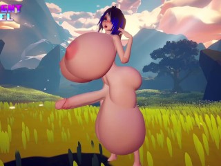 Growing, Pulsing and Churning 😍 (Hyper Futanari Balls & Hourglass Inflation) 🍆
