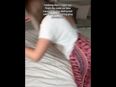 falling down to bed.