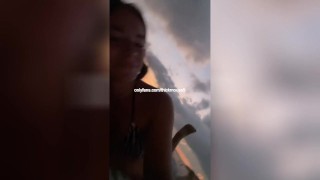 A College Cutie Sags Her Pussy When She Bends Over