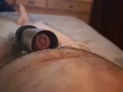 Estim orgasm, big in your face slow motion, low quality, sry