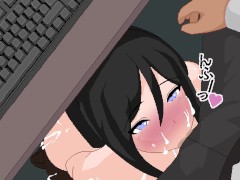 【今月の口! 実況(体験版)】巨乳OLと仕事中セックスできるドットアニメーションエロゲー。(おさわり&手コキ&フェラ&セックス) 16/16