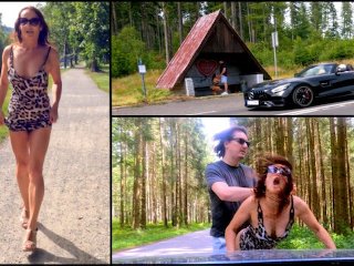 Hot COUGAR was CAUGHT with a YOUNGER GUY at the bus stop. HUGE ORGASM and PAINFUL FUCKING..