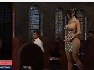 贝拉的初罪第 1 部分：放荡的妻子在教堂里引诱 2 个老人