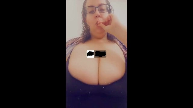 Bouncing tits while smoking