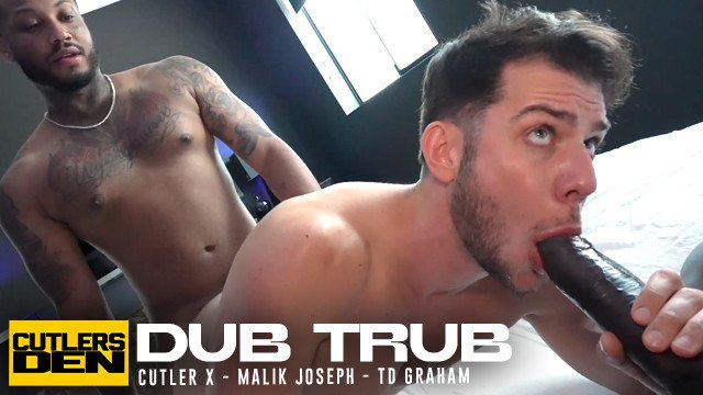 Sizzling hot bareback threesome action with Cutler, Malik, and Teddy at Cutler's Den