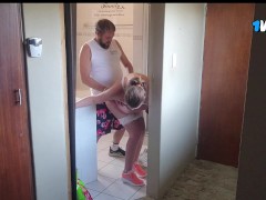 Quickie with the neighbours wife in the bathroom