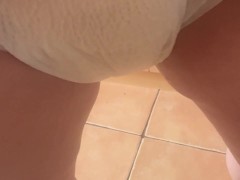 Peeing diaper POV from inside
