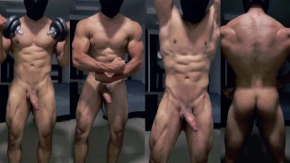 Hot Muscle Guy Shows Off His Perfect Body and Shakes a Thick Cock