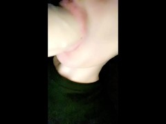 OF Teaser | Up Close Sexy Lips 👄 and Sucking Dildo @Scar_Succ66