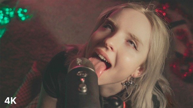 [4K] ASMR Intense Licking Blue Yeti 💚