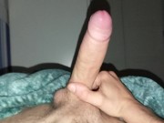 Routine Masturbation of the Boy with the Insatiable Cock Discharges Sperm in the Early Morning