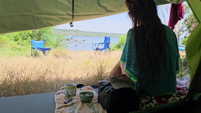 Voyeur Naked natural camp girl 