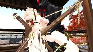 The horny girl from Cryptofantasy visits a shibari room fuck with a big cock
