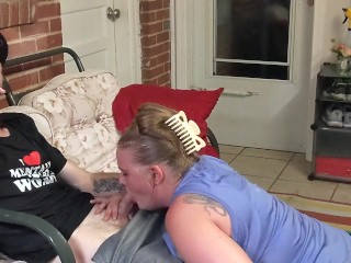 Smoking and a Blowjob for my next Door Neighbor!