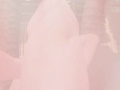 Futa Lets You Suck Her Big Dick Until She Cums and Then Rides You on a Public Nude Beach