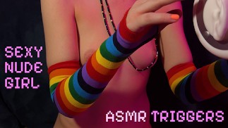 Cepillado de oídos desnudos con el 3Dio 🌈 ASMR