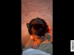 Date night went too well - blowjob on street! Tonny and Mia
