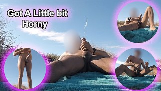 Ich beschneide meinen Schwanz am überfüllten FKK-Strand