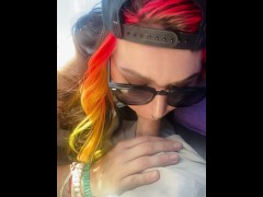 Sexy MILF slurps me up on Freeway - Screenshot 2 of 16 - Blowjob