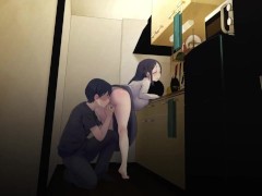 【NTREX ネトラレックス 実況(体験版)】爆乳人妻寝取られアニメーションエロゲー。キッチンで爆尻揉まれ後背位セックスされてしまう。 - Screenshot 8 of 16 - Hentai Anime