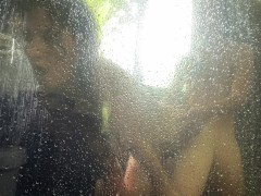 Sneaky 👀 Watching Us Fuck in the Shower Cum on Ass MR and DJ Randomshuffle Natural Hairy Passion