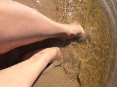 Anal plug in the ass and a beautiful pedicure