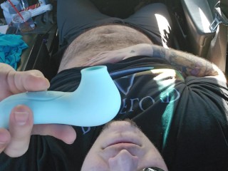 Horny Trans Man Cums Hard W/ Vibrator in Car (Deep Voice ASMR)