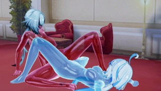 Arlecchino X Furina SLIME SCISSORING [ genshin impact hentaia animation ]