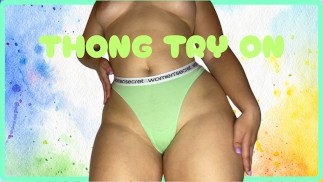 Triying On Victoria´s Secret Thongs