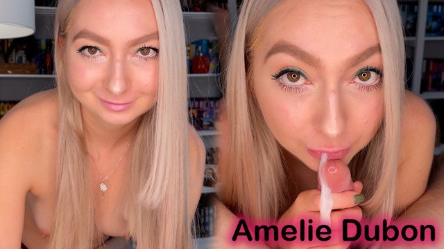 Hot Blonde Makes A Gentle Blowjob - Cum in Mouth